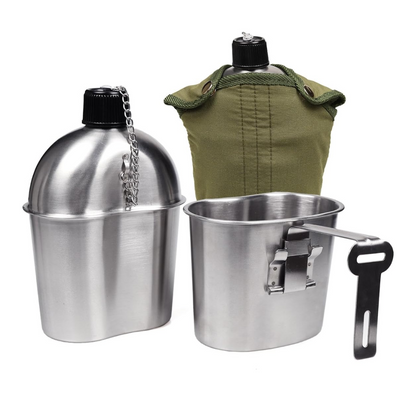 Stainless Steel WWII US Army Canteen