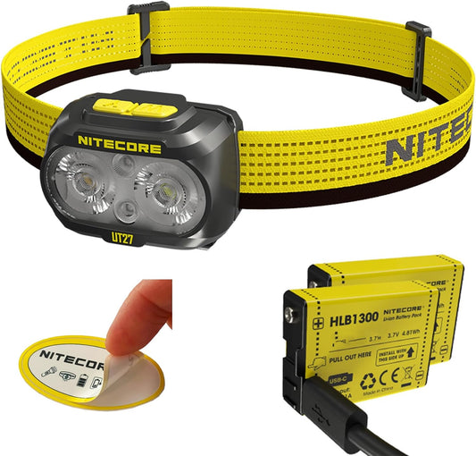 UT27 Pro 800 Lumen Running Headlamp, Black, USB-C Rechargeable