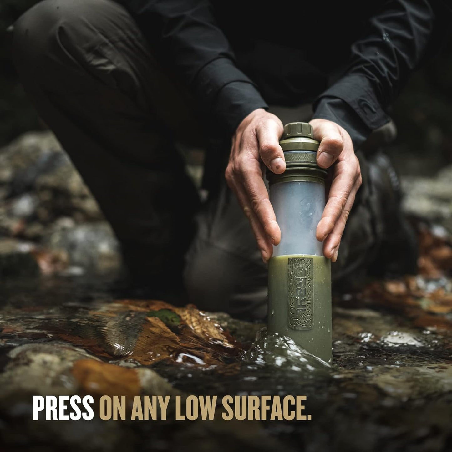 Ultrapress 16.9 Oz Water Purifier & Filter Bottle for Hiking, Backpacking, Survival, Travel