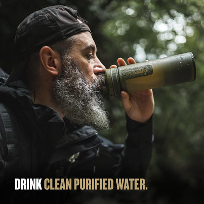 Ultrapress 16.9 Oz Water Purifier & Filter Bottle for Hiking, Backpacking, Survival, Travel